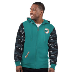 Miami Dolphins Starter Thursday Night Gridiron Vintage Logo Full-Zip Hoodie - Aqua cheap