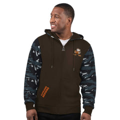Cleveland Browns Starter Thursday Night Gridiron Vintage Logo Full-Zip Hoodie - Brown for sale