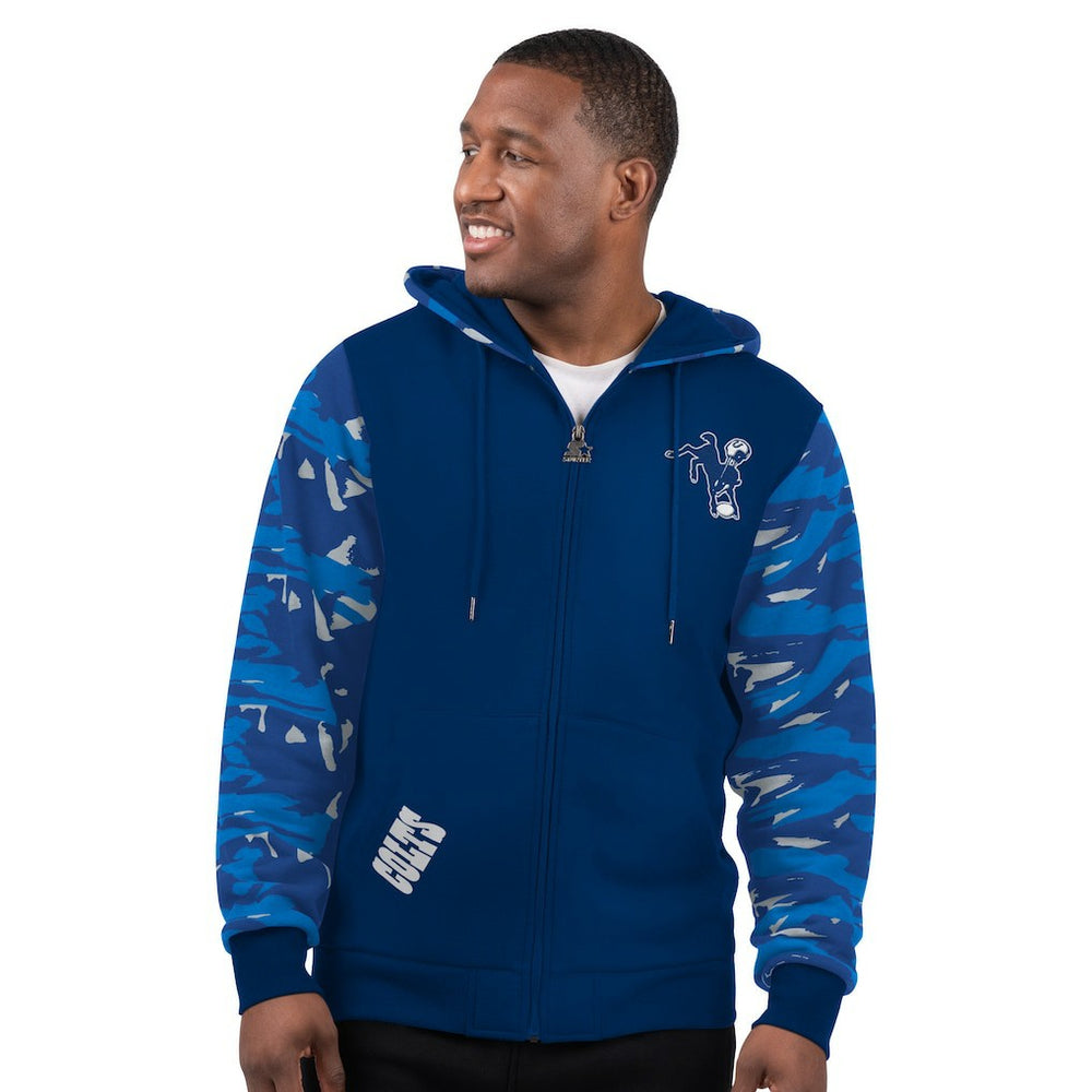 Indianapolis Colts Starter Thursday Night Gridiron Vintage Logo Full-Zip Hoodie - Royal discount