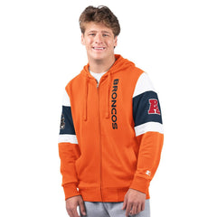 Denver Broncos Starter Extreme Full-Zip Hoodie - Orange for sale