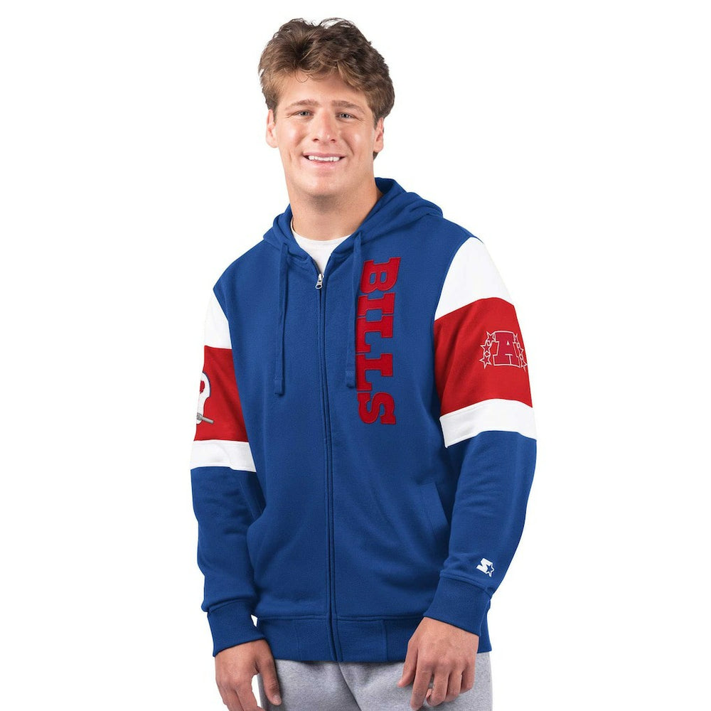 Buffalo Bills Starter Extreme Vintage Logo Full-Zip Hoodie - Royal on sale