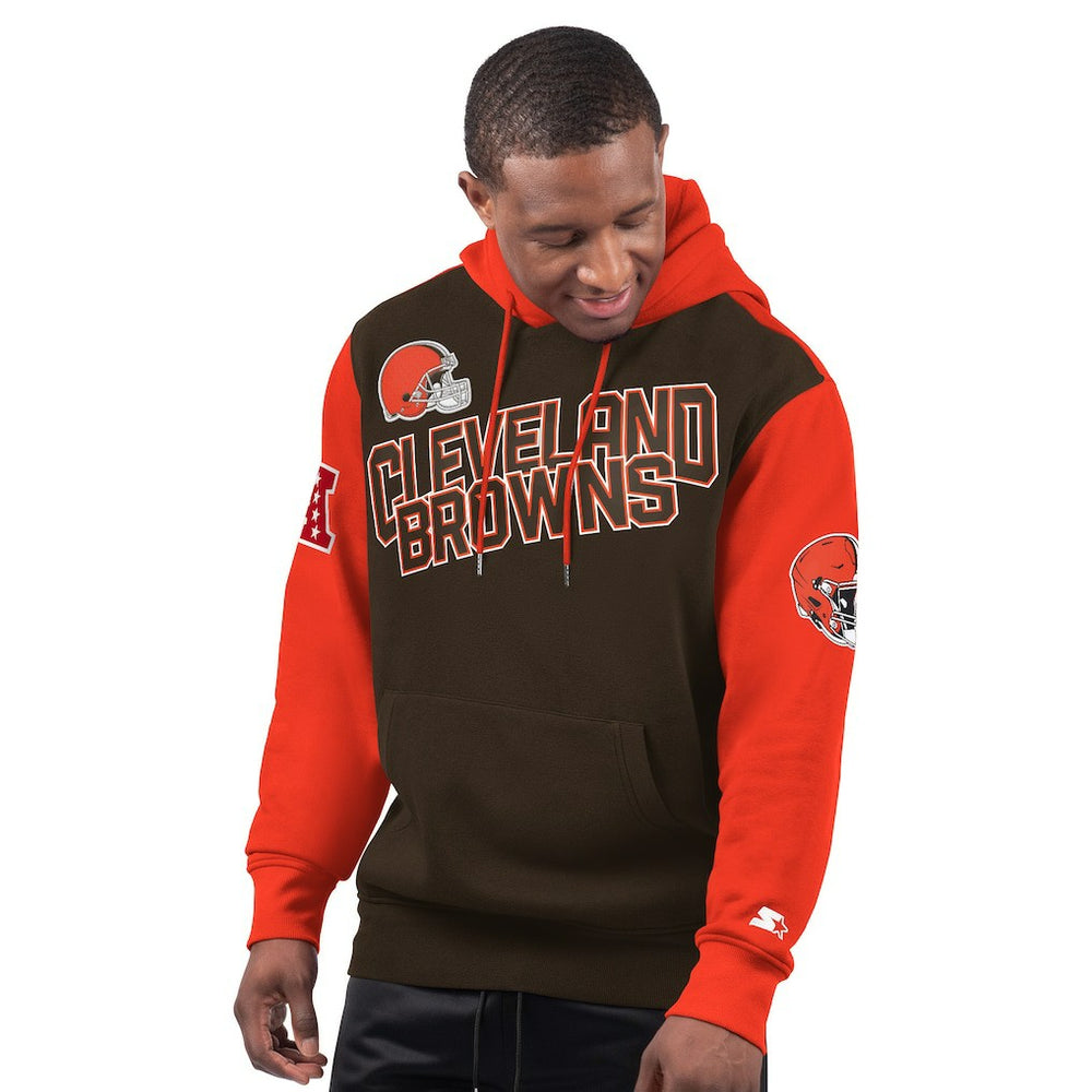 Cleveland Browns Starter Extreme Pullover Hoodie - Brown for sale