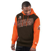 Cleveland Browns Starter Extreme Vintage Logo Pullover Hoodie - Brown cheap