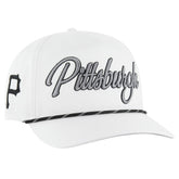 Pittsburgh Pirates Overhand Speckle Hitch Rope Adjustable Hat White
