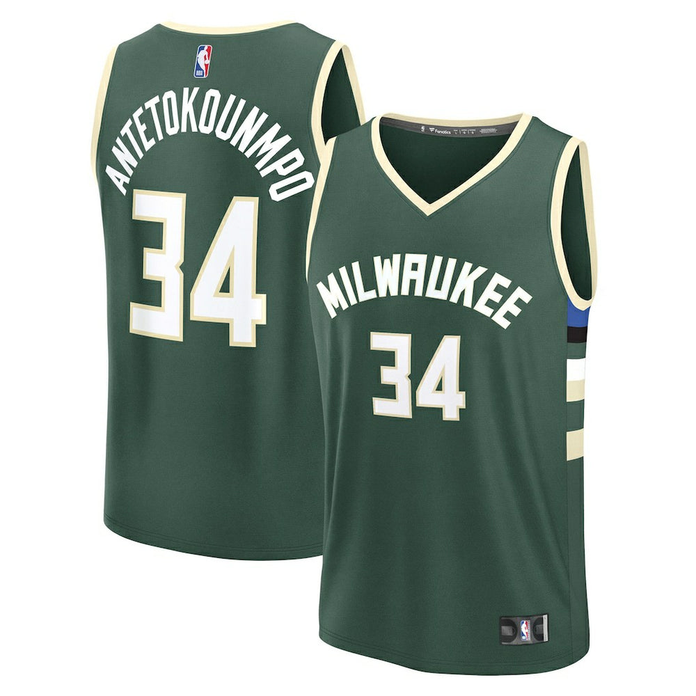 Giannis Antetokounmpo Milwaukee Bucks Fast Break Replica Player Jersey - Icon Edition - Hunter Green shop