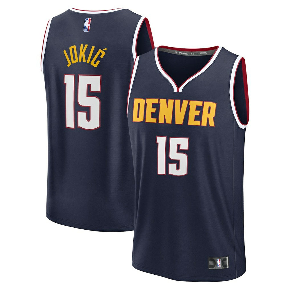 Nikola Jokic Denver Nuggets Youth Fast Break Replica Player Jersey sale - Icon Editi- Navy sale