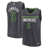 Anthony Edwards Minnesota Timberwolves Fast Break Replica Player Jersey - Statement Edition - Anthracite outlet