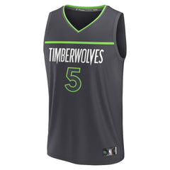 Anthony Edwards Minnesota Timberwolves Fast Break Replica Player Jersey - Statement Edition - Anthracite outlet