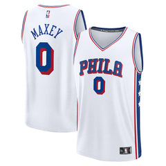 Tyrese Maxey Philadelphia 76ers Fast Break Replica Player Jersey - Association Edition - White sale