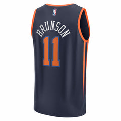 Jalen Brunson New York Knicks Fast Break Replica Player Jersey - Statement Edition - Navy on sale