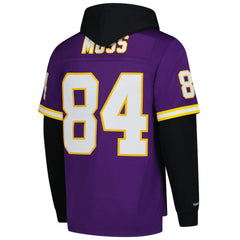 Randy Moss Minnesota Vikings Player Name & Number Hoodie Legacy Jersey - Purple cheap