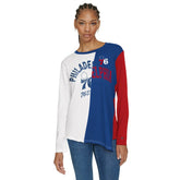 Philadelphia 76ers Tommy Jeans Women's Amelia Color Blocked Long Sleeve T-Shirt - White/Royal discount