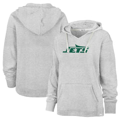 New York Jets '47 Women's Premier Kennedy V-Neck Pullover Hoodie - Gray for sale