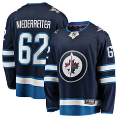 Nino Niederreiter Winnipeg Jets Fanatics Home Premier Breakaway Player Jersey - Navy Jerseys