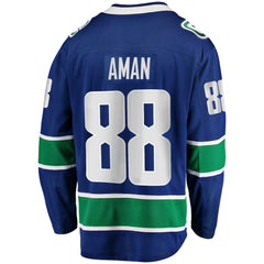 Nils Aman Vancouver Canucks Fanatics Home Premier Breakaway Player Jersey - Blue Jerseys