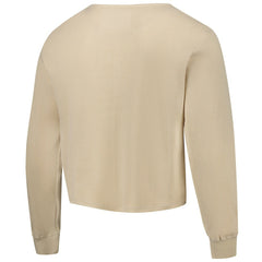 Golden State Warriors Sportiqe Unisex High Country Collection Cullen Cropped Waffle Knit Long Sleeve T-Shirt sale - Cream on sale