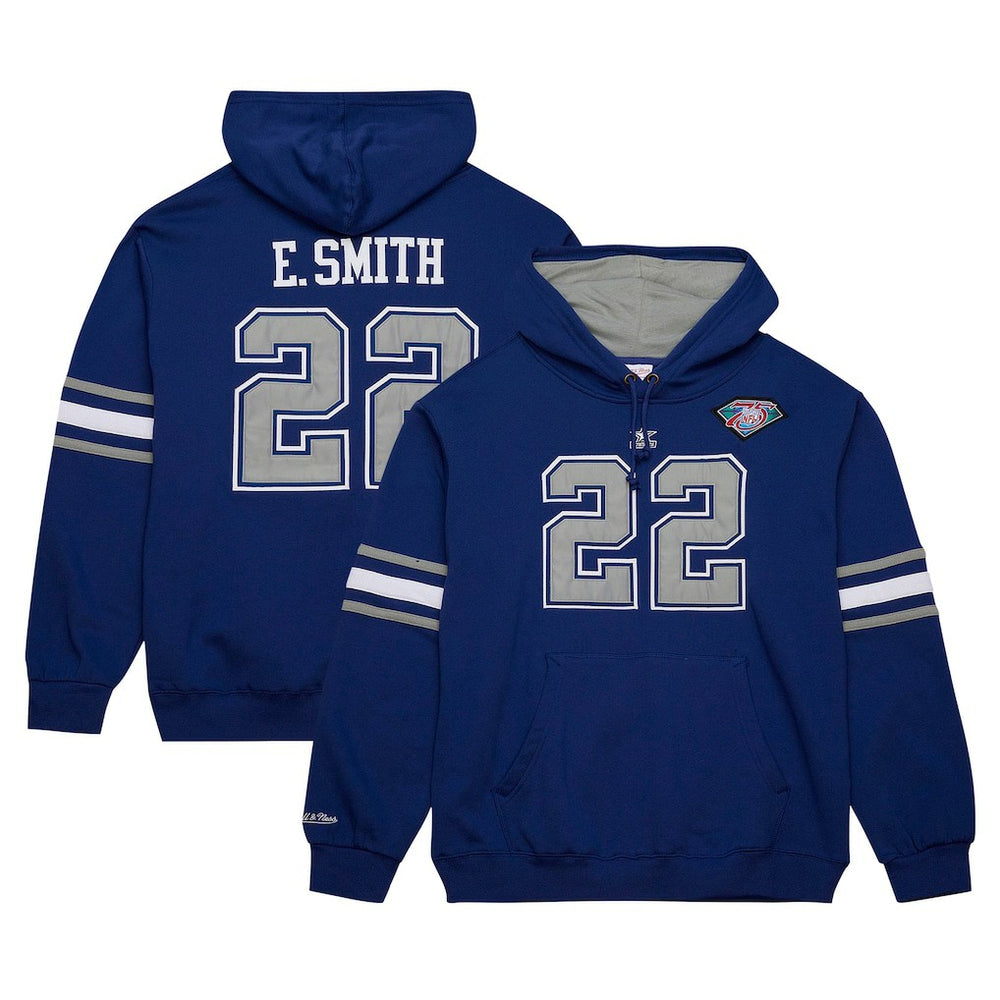 Emmitt Smith Dallas Cowboys Retired Player Name & Number Pullover Hoodie - Navy outlet