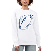 Indianapolis Colts G-III 4Her by Carl Banks Women's Football Logo Graphic Fleece Tri-Blend Pullover Sweatshirt - White sale