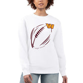 Washington Commanders G-III 4Her by Carl Banks Women's Football Logo Graphic Fleece Tri-Blend Pullover Sweatshirt - White outlet