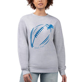 Detroit Lions G-III 4Her by Carl Banks Women's Football Logo Graphic Fleece Tri-Blend Pullover Sweatshirt - Heather Gray on sale
