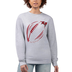 Tampa Bay Buccaneers G-III 4Her by Carl Banks Women's Football Logo Graphic Fleece Tri-Blend Pullover Sweatshirt - Heather Gray online