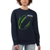 Seattle Seahawks G-III 4Her by Carl Banks Women's Football Logo Graphic Fleece Tri-Blend Pullover Sweatshirt - Navy online