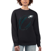 Philadelphia Eagles G-III 4Her by Carl Banks Women's Football Logo Graphic Fleece Tri-Blend Pullover Sweatshirt - Black discount