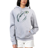Green Bay Packers G-III 4Her by Carl Banks Women's Football Logo Fleece Tri-Blend Pullover Hoodie - Heather Gray online