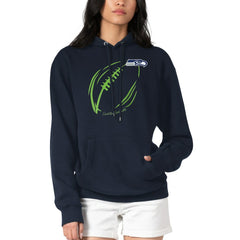 Seattle Seahawks G-III 4Her by Carl Banks Women's Football Logo Fleece Tri-Blend Pullover Hoodie - Navy discount