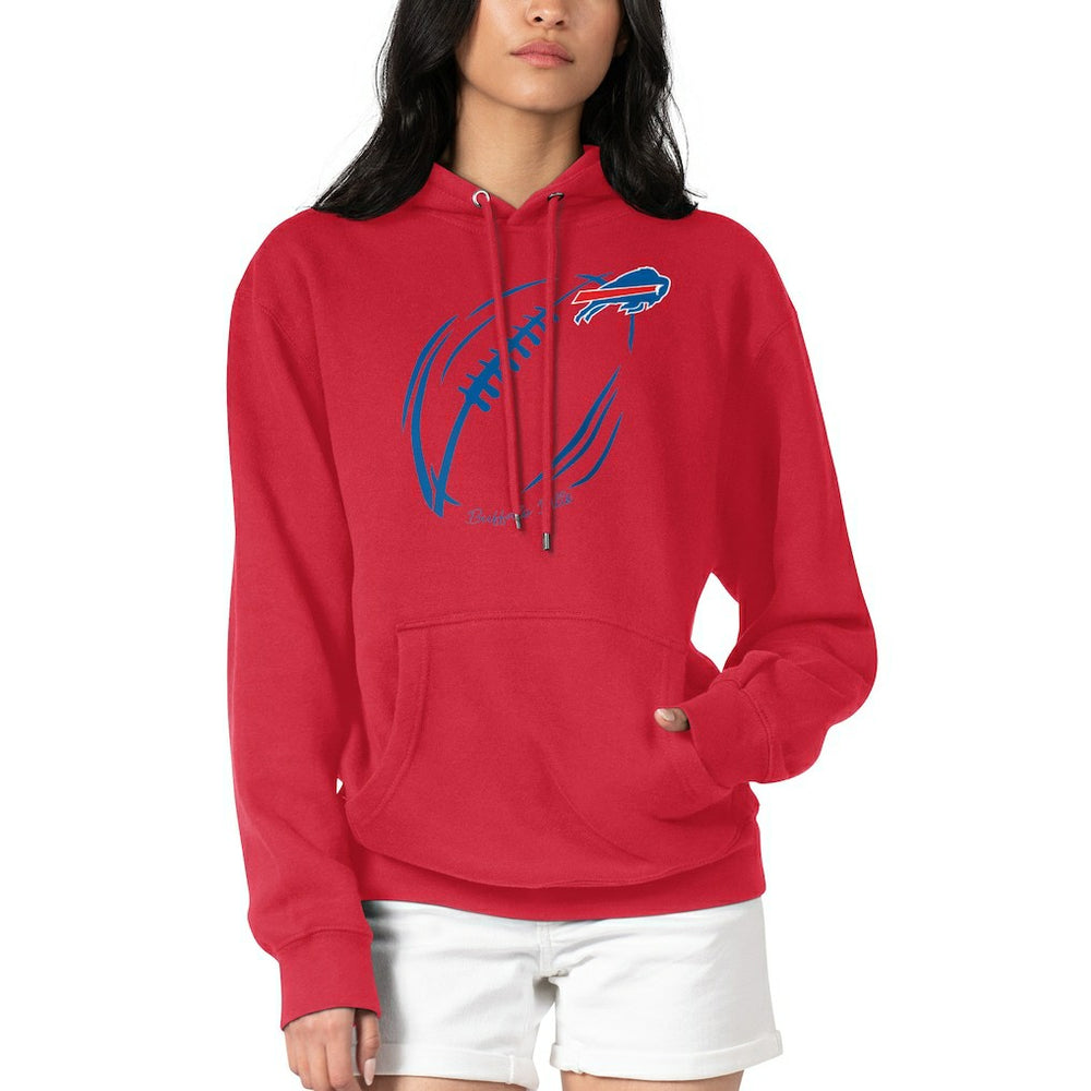 Buffalo Bills G-III 4Her by Carl Banks Women's Football Logo Fleece Tri-Blend Pullover Hoodie - Red outlet