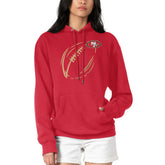 San Francisco 49ers G-III 4Her by Carl Banks Women's Football Logo Fleece Tri-Blend Pullover Hoodie - Red cheap