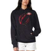 San Francisco 49ers G-III 4Her by Carl Banks Women's Football Logo Fleece Tri-Blend Pullover Hoodie - Black cheap