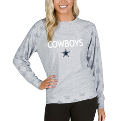 Dallas Cowboys Concepts Sport Women's Medal Jacquard Terry Long Sleeve Top - Gray outlet