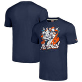 Steve McMichael Chicago Bears Homage Unisex Caricature Retired Player Tri-Blend T-Shirt - Navy for sale