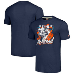 Steve McMichael Chicago Bears Homage Unisex Caricature Retired Player Tri-Blend T-Shirt - Navy for sale