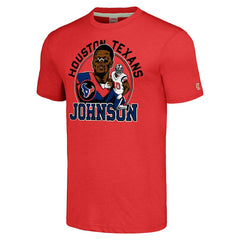 Andre Johnson Houston Texans Homage Caricature Retired Player Tri-Blend T-Shirt - Red for sale