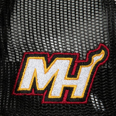 Miami Heat Hardwood Classics Blocker Foam Front Trucker Adjustable Hat - White for sale