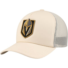 Vegas Golden Knights Mitchell & Ness Foam Front Trucker Adjustable Hat - Cream Hats