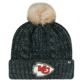Kansas City Chiefs '47 Women's Meeko Cuffed Knit Hat with Pom - Black on sale