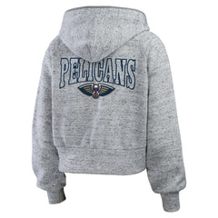 New Orleans Pelicans WEAR by Erin Andrews Women's Speckled Radiator Full-Zip Hoodie - Heather Gray outlet