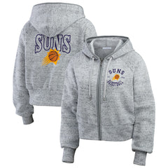 Phoenix Suns WEAR by Erin Andrews Women's Speckled Radiator Full-Zip Hoodie - Heather Gray shop