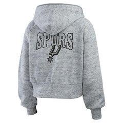 San Antonio Spurs WEAR by Erin Andrews Women's Speckled Radiator Full-Zip Hoodie - Heather Gray on sale