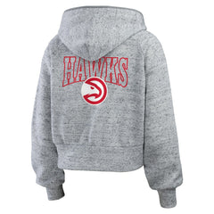 Atlanta Hawks WEAR by Erin Andrews Women's Speckled Radiator Full-Zip Hoodie - Heather Gray for sale