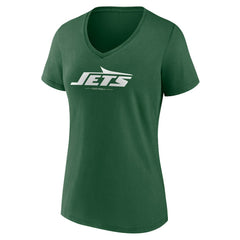 New York Jets Women's Team Lock-Up V-Neck T-Shirt - Green online
