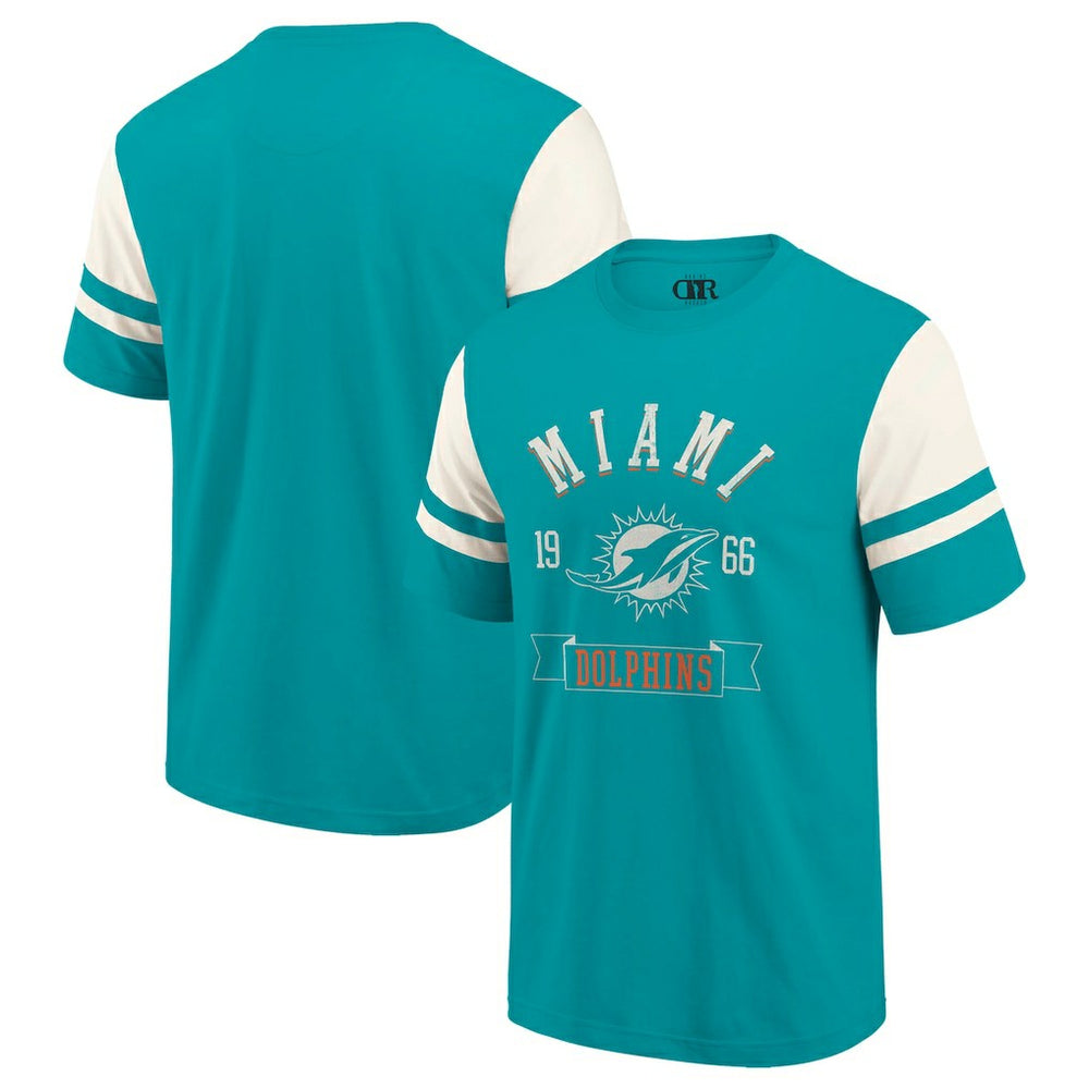 Miami Dolphins Darius Rucker Collection Football T-Shirt - Aqua on sale