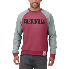 Arizona Cardinals Darius Rucker Collection Colorblock Pullover Sweatshirt - Cardinal/Heather Gray discount