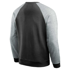 New Orleans Saints Darius Rucker Collection Colorblock Pullover Sweatshirt - Black/Heather Gray on sale