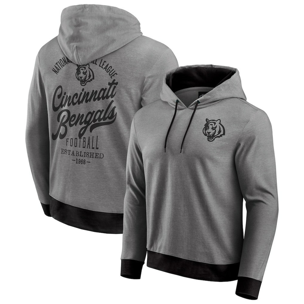 Cincinnati Bengals Darius Rucker Collection Tonal Knit Pullover Hoodie - Black discount