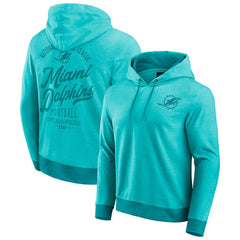 Miami Dolphins Darius Rucker Collection Tonal Knit Pullover Hoodie - Aqua for sale
