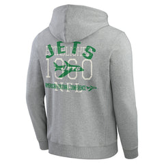 New York Jets Darius Rucker Collection Vintage Stripe Full-Zip Hoodie - Heather Gray cheap